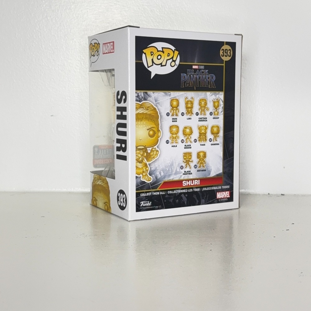 Funko Pop! Marvel #393 Shuri Gold Chrome 2018 Fall Convention Exclusive - Picture 4 of 7